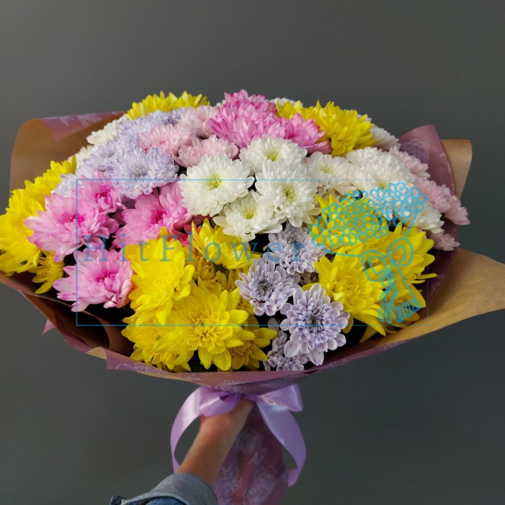 Букет цветов из: Хризантемы